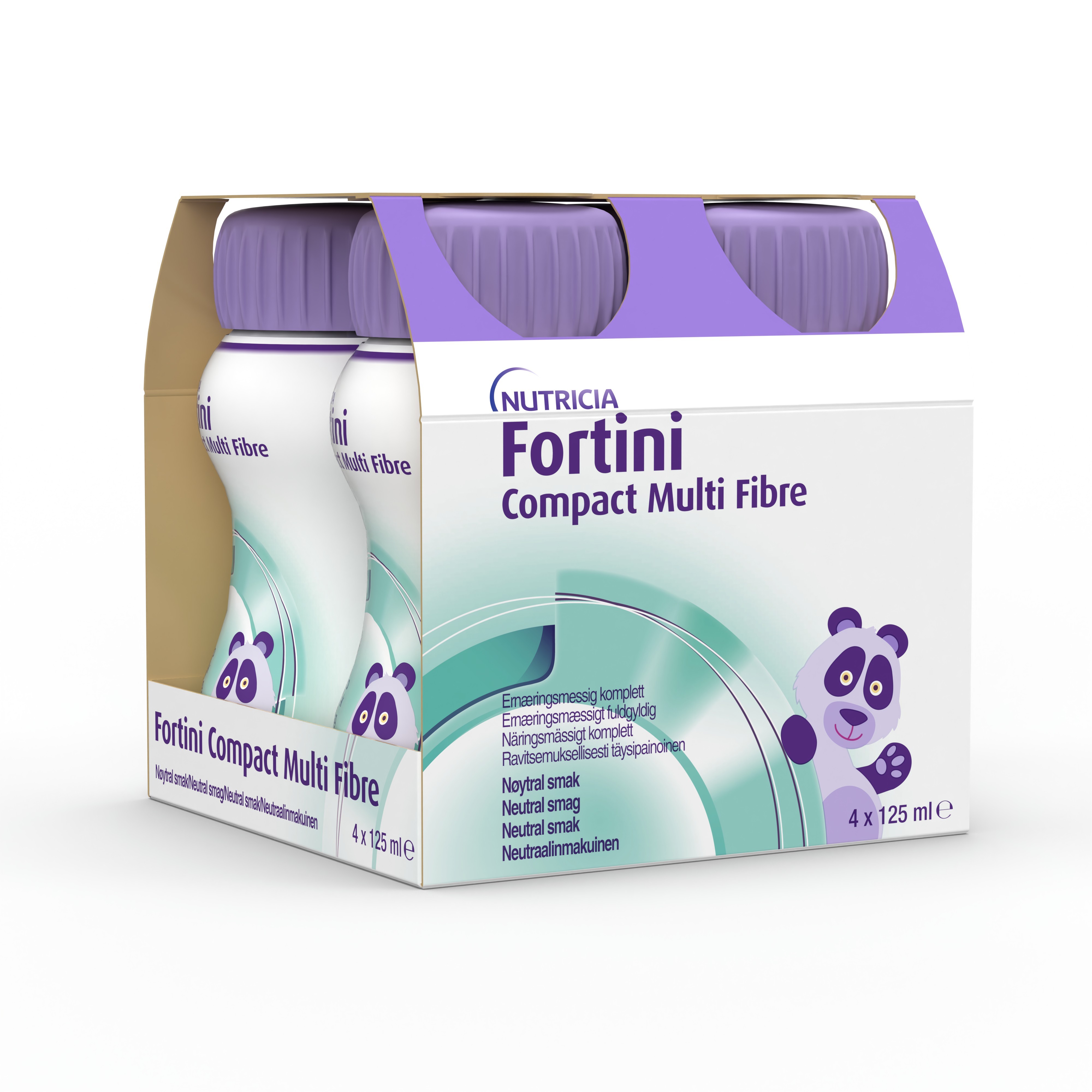 NUTRICIA Fortini Compact Multi Fibre (bez Specifiskas Garšas), 125 ml dzēriens, 4 gab.