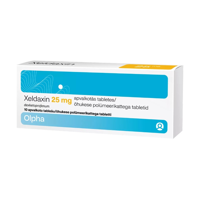 Xeldaxin 25 mg apvalkotās tabletes
