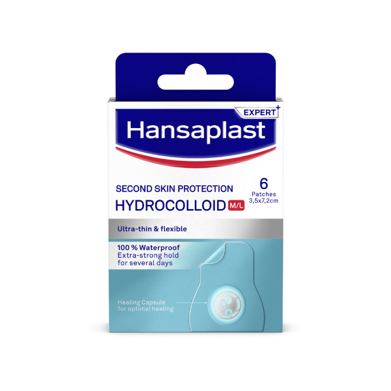 HANSAPLAST hidrokoloīdie plāksteri SECOND SKIN PROT, 6 gab.