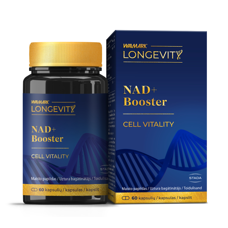 WALMARK Longevity NAD+ Booster kapsulas, 60 gab.