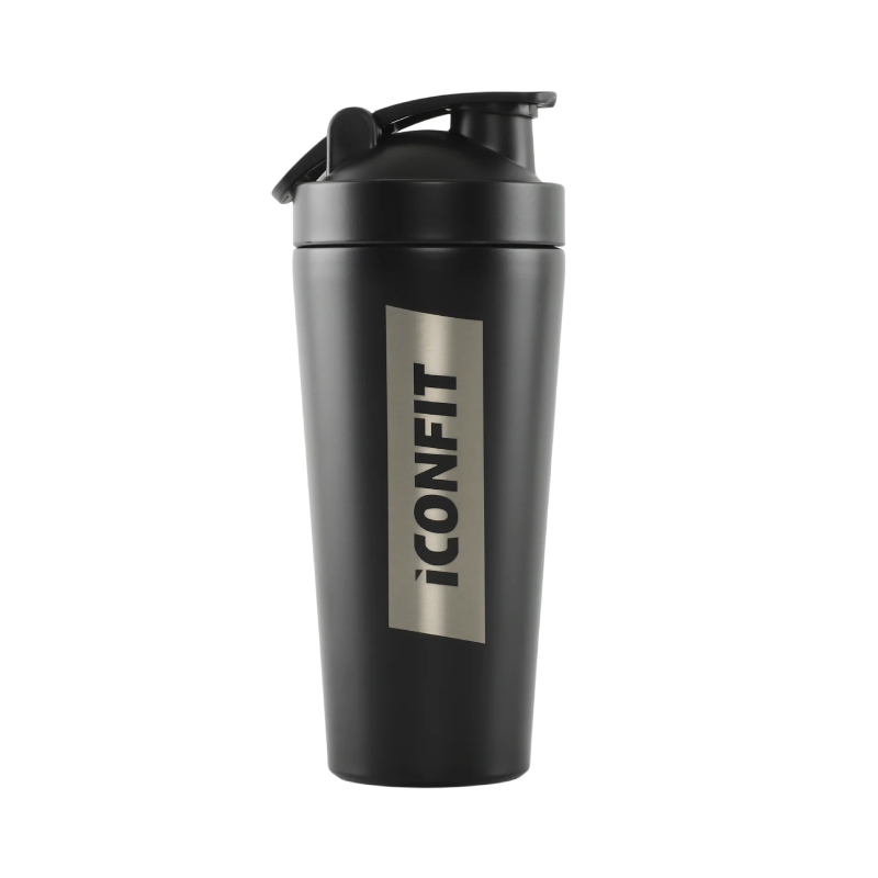 ICONFIT Metāla melns šeikeris, 900 ml