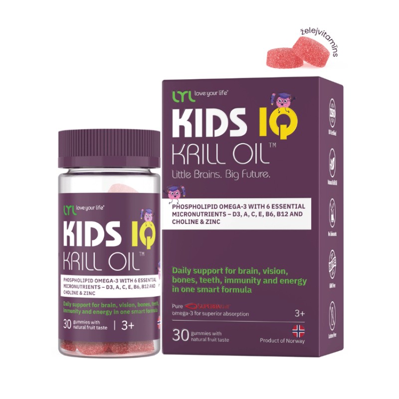 LYL KIDS IQ Krill Oil, košļājamas