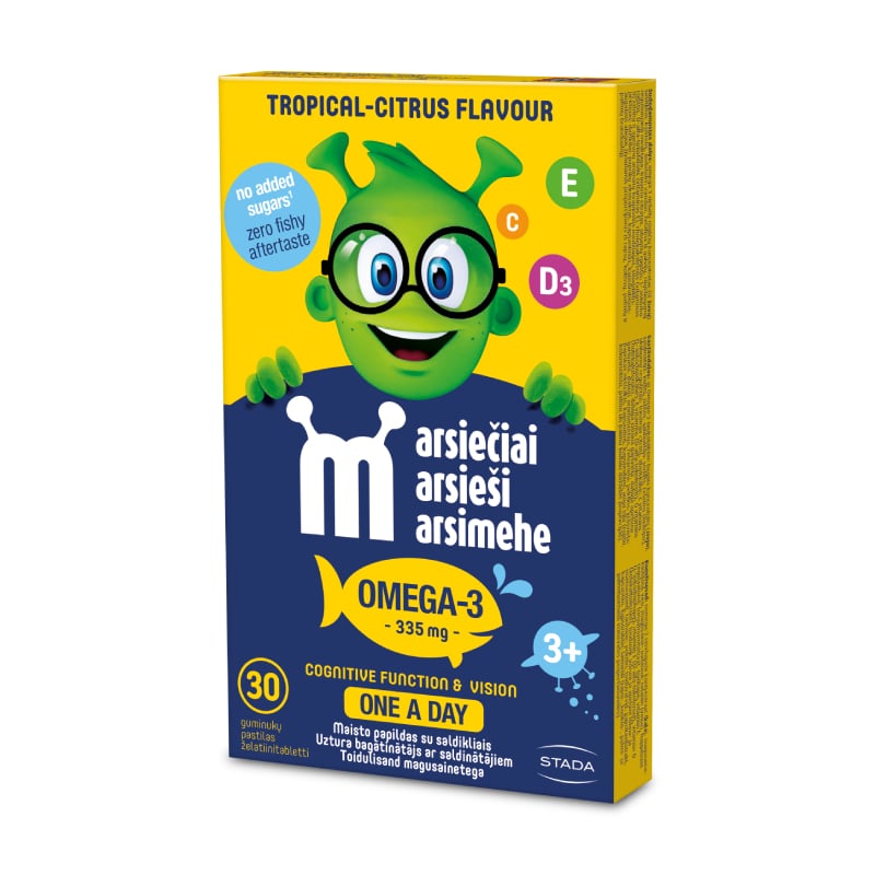 MARSIESI MARSIEŠI Omega-3 košļājamās pastilas